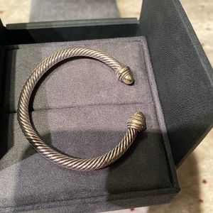 David Yurman Cable Classic Collection Bracelet. Silver and yellow gold, medium.